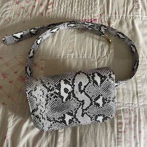Snakeskin belt bag